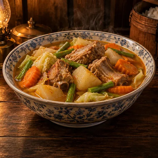 แกงส้มซี่โครงหมูผักรวม