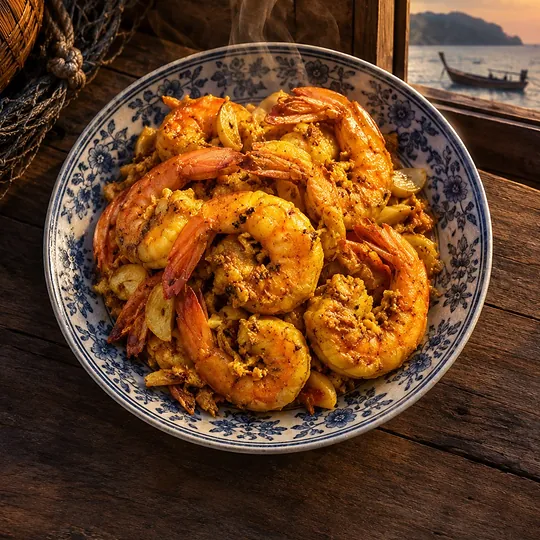 กุ้งทอดขมิ้น