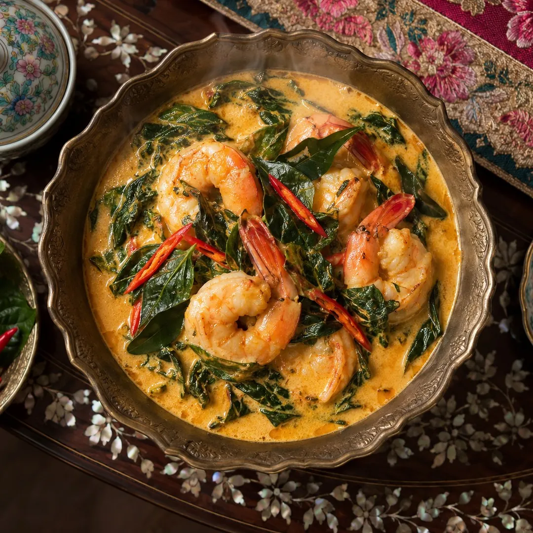 แกงกะทิกุ้งใบชะพลู อาหารภูเก็ต