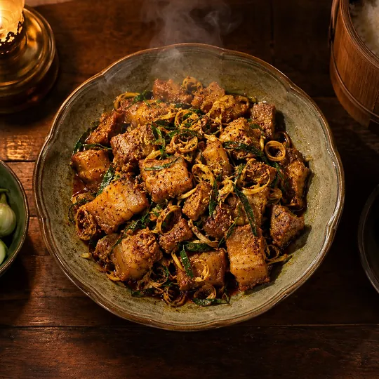 คั่วกลิ้งหมูสามชั้น