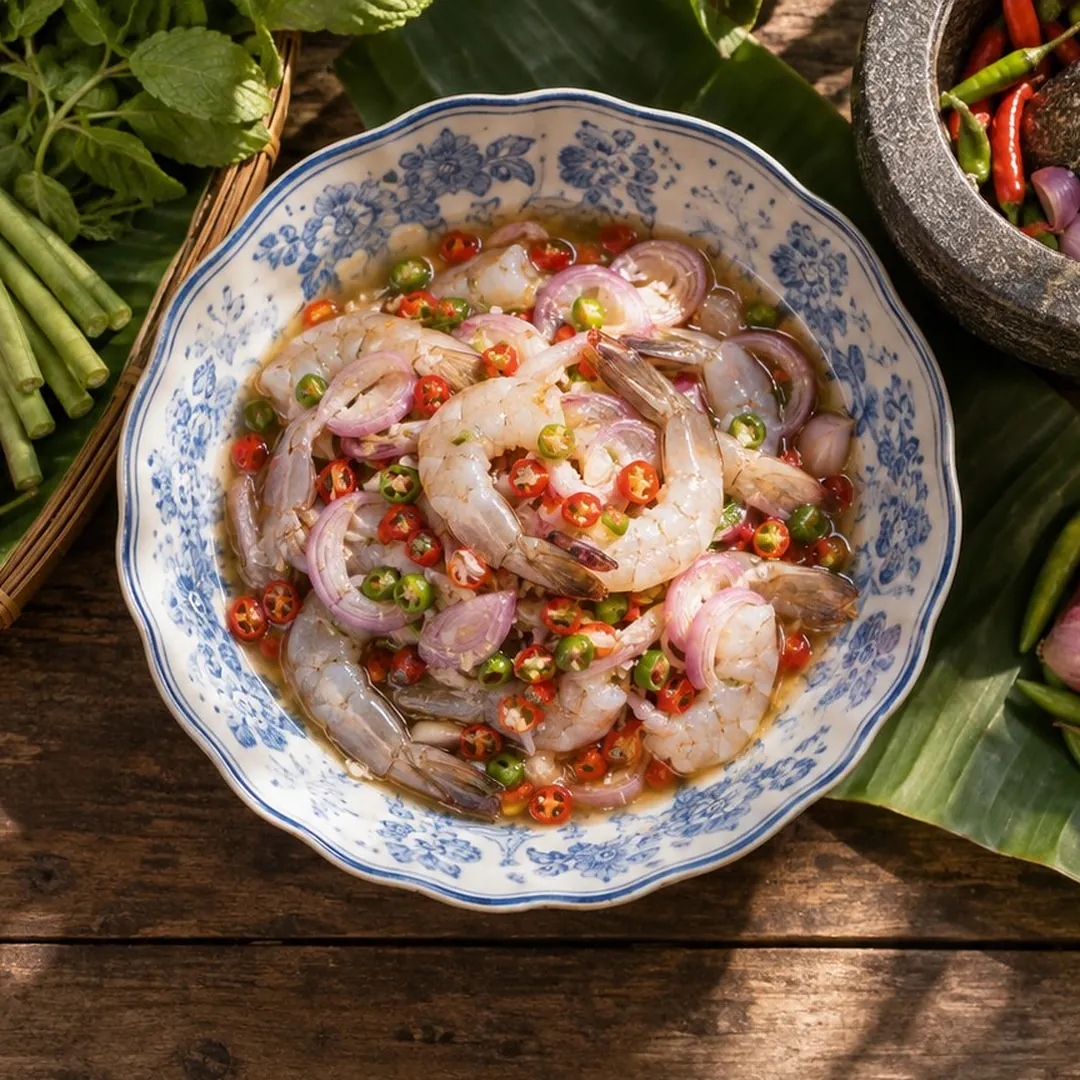 น้ำชุบหยำกุ้งสด อาหารภูเก็ต