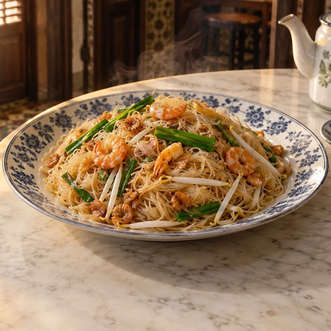 หมี่หุ้นผัดกุ้งแห้ง อาหารภูเก็ต