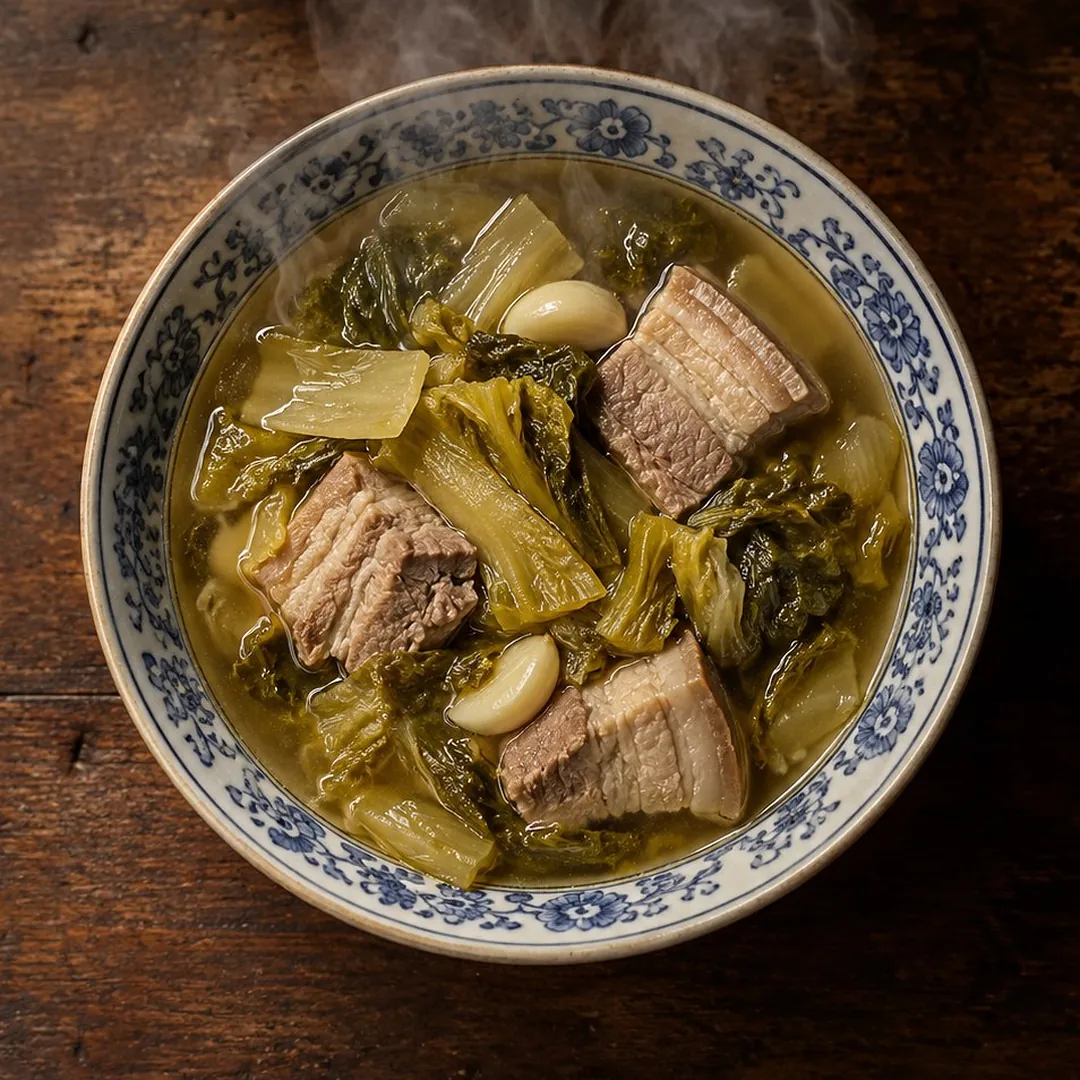 ต้มหมูผักกาดดองแบบฮกเกี้ยน อาหารภูเก็ต