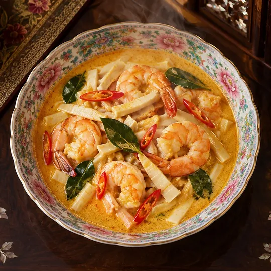 แกงกะทิกุ้งยอดมะพร้าว