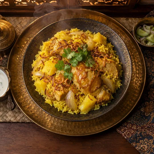 ข้าวหมกไก่สับปะรดภูเก็ต