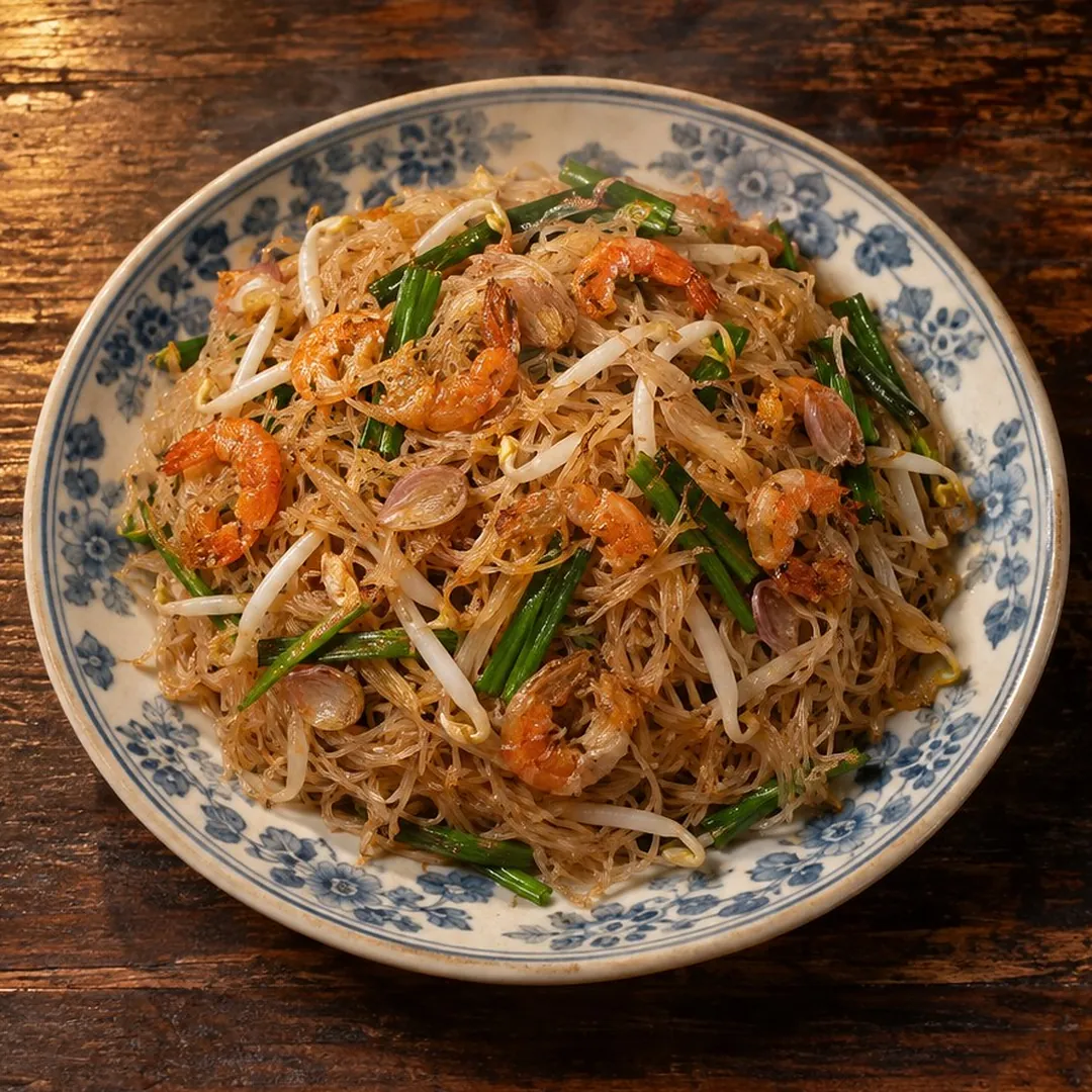 หมี่หุ้นผัดซีอิ๊วกุ้งแห้ง อาหารภูเก็ต