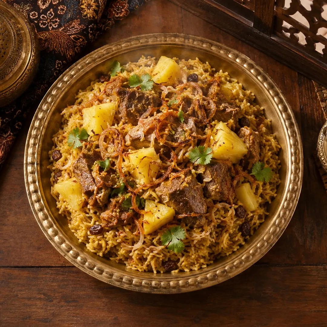 ข้าวหมกแพะสับปะรดภูเก็ต อาหารภูเก็ต