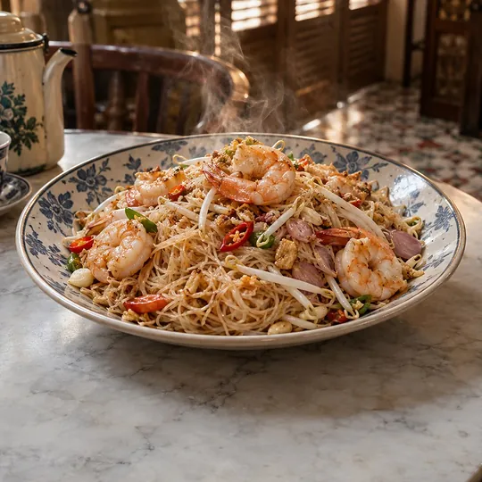 หมี่หุ้นผัดเคยกุ้ง