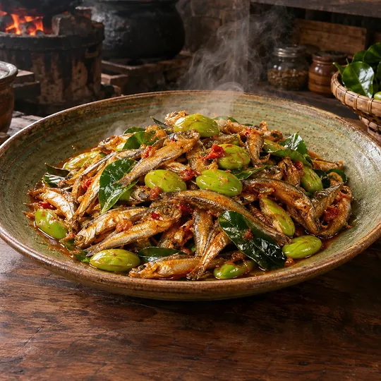 ผัดเผ็ดปลาฉิ้งฉ้างสดสะตอ