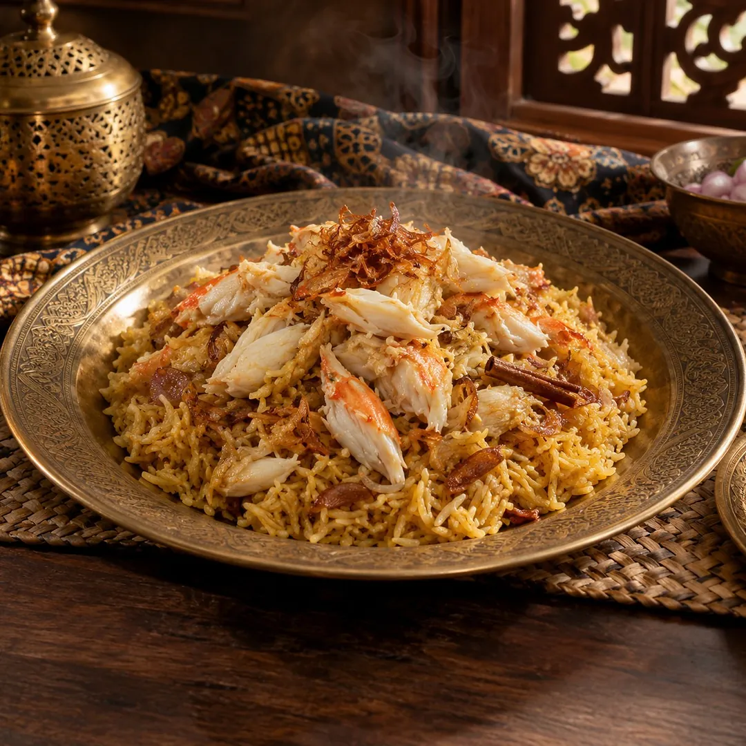 ข้าวหมกเนื้อปู อาหารภูเก็ต
