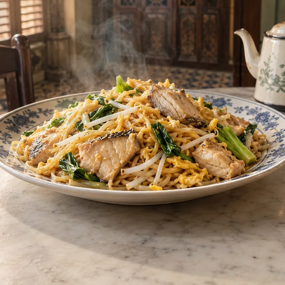 หมี่ฮกเกี้ยนผัดปลาอินทรี อาหารภูเก็ต