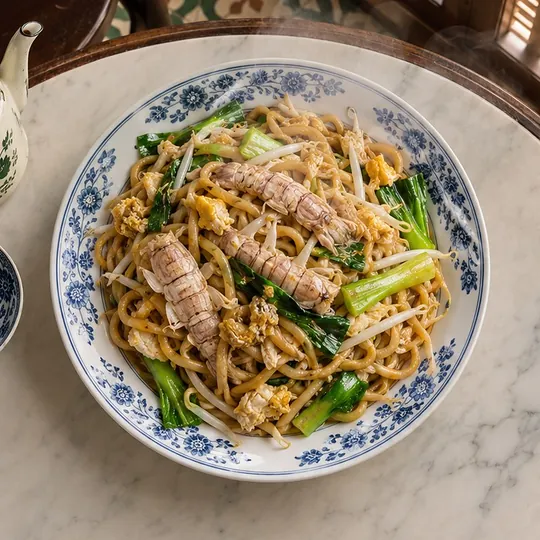 หมี่ฮกเกี้ยนผัดกั้ง
