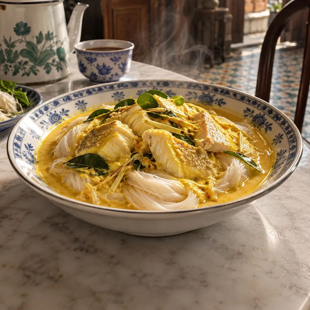 ขนมจีนแกงปลาภูเก็ต อาหารภูเก็ต