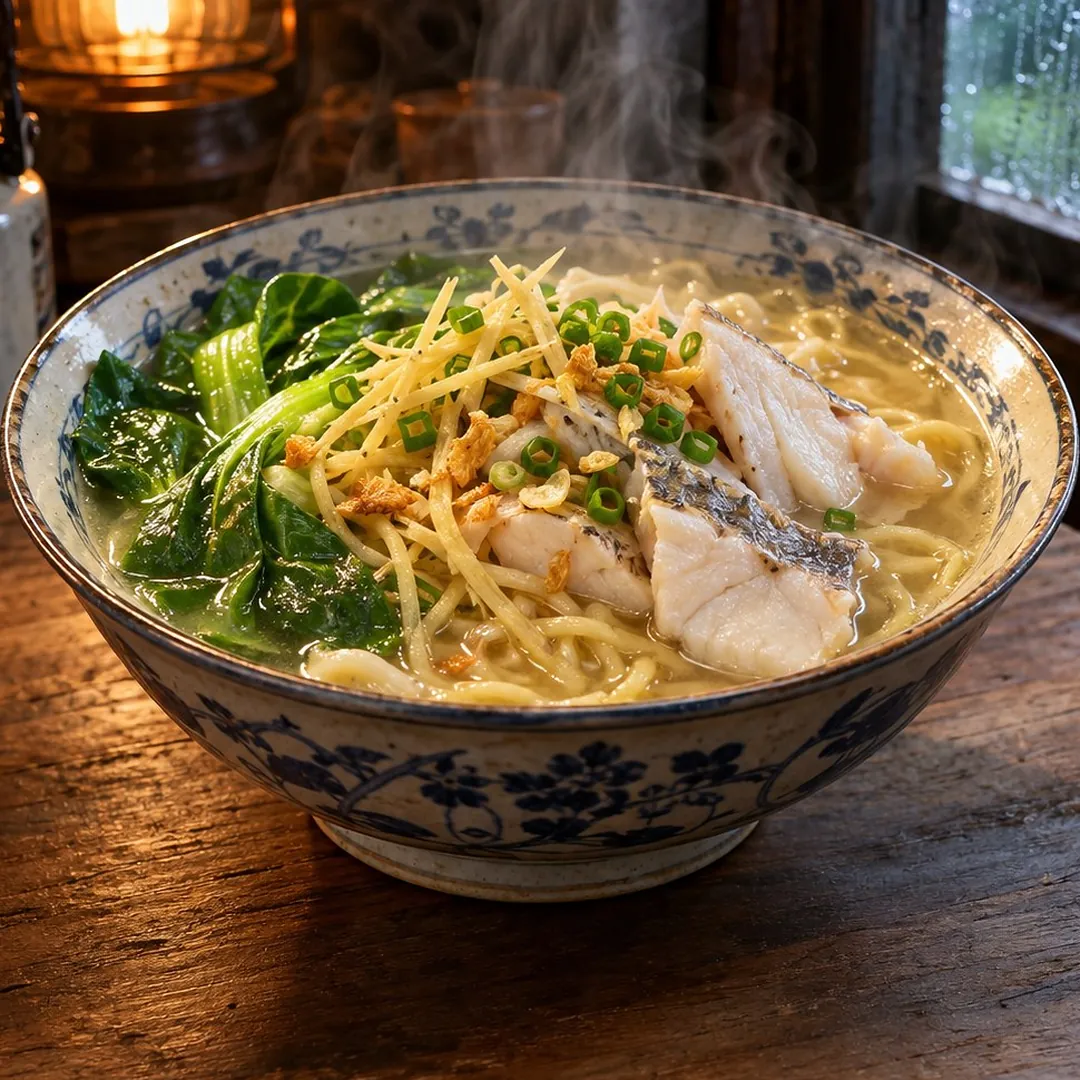 หมี่ฮกเกี้ยนต้มปลาเก๋า อาหารภูเก็ต