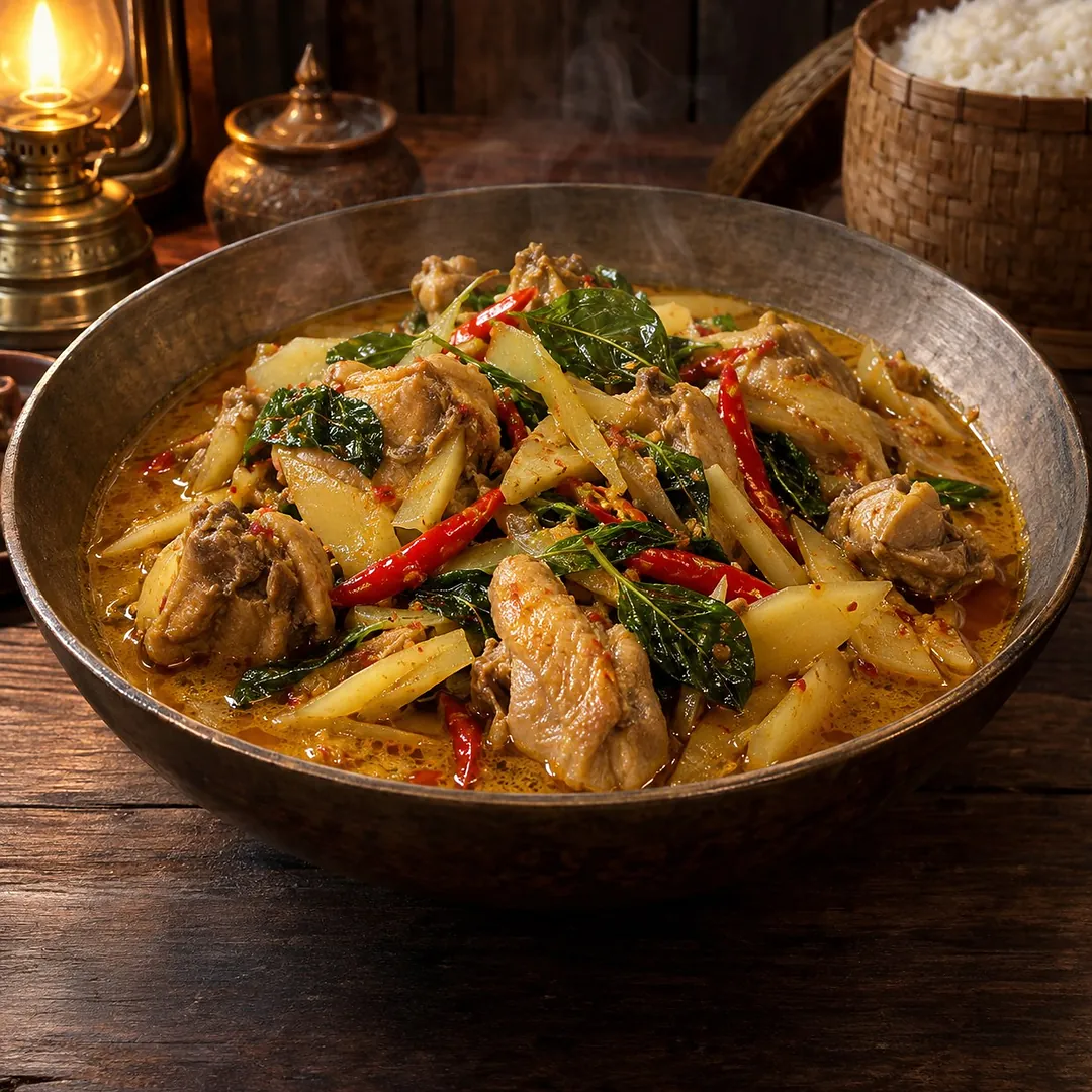 แกงพริกไก่บ้านมะละกอ อาหารภูเก็ต