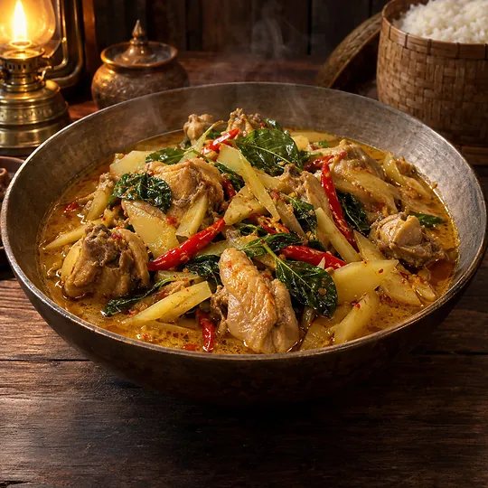 แกงพริกไก่บ้านมะละกอ