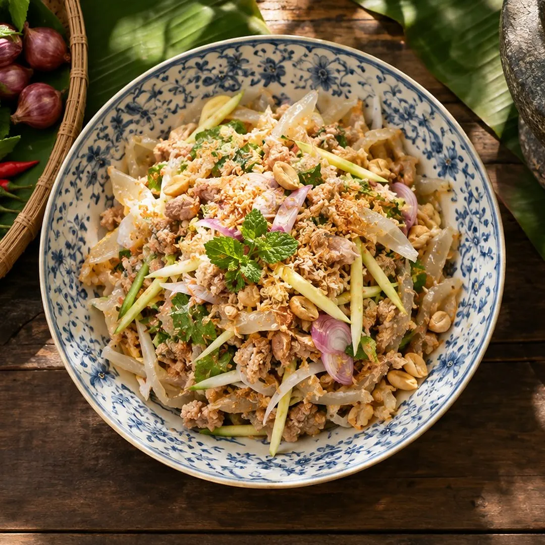 ยำหนังหมูแบบภูเก็ต อาหารภูเก็ต