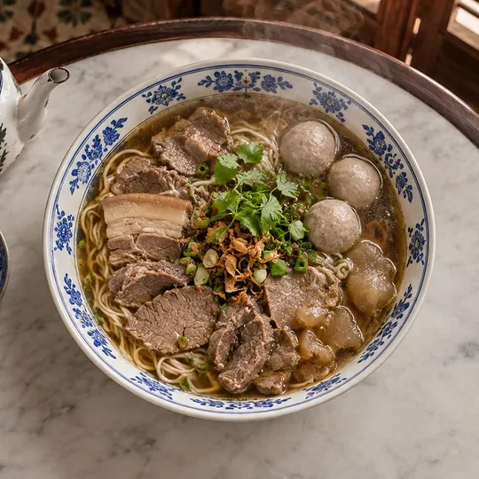 ก๋วยเตี๋ยวเนื้อลูกชิ้น