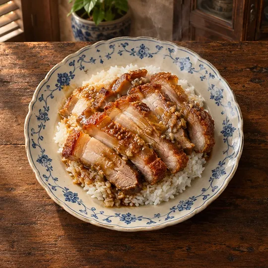 ข้าวหมูกรอบ
