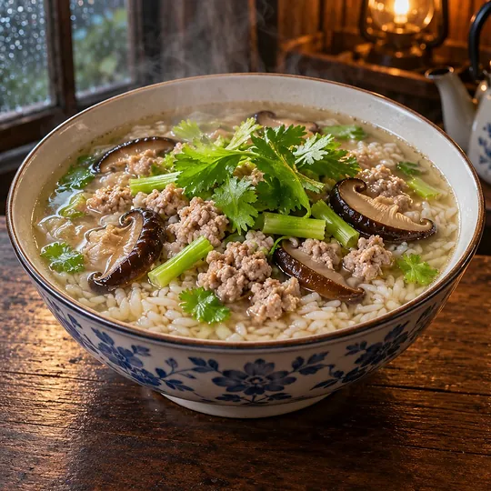 ข้าวต้มหมูเห็ดหอม