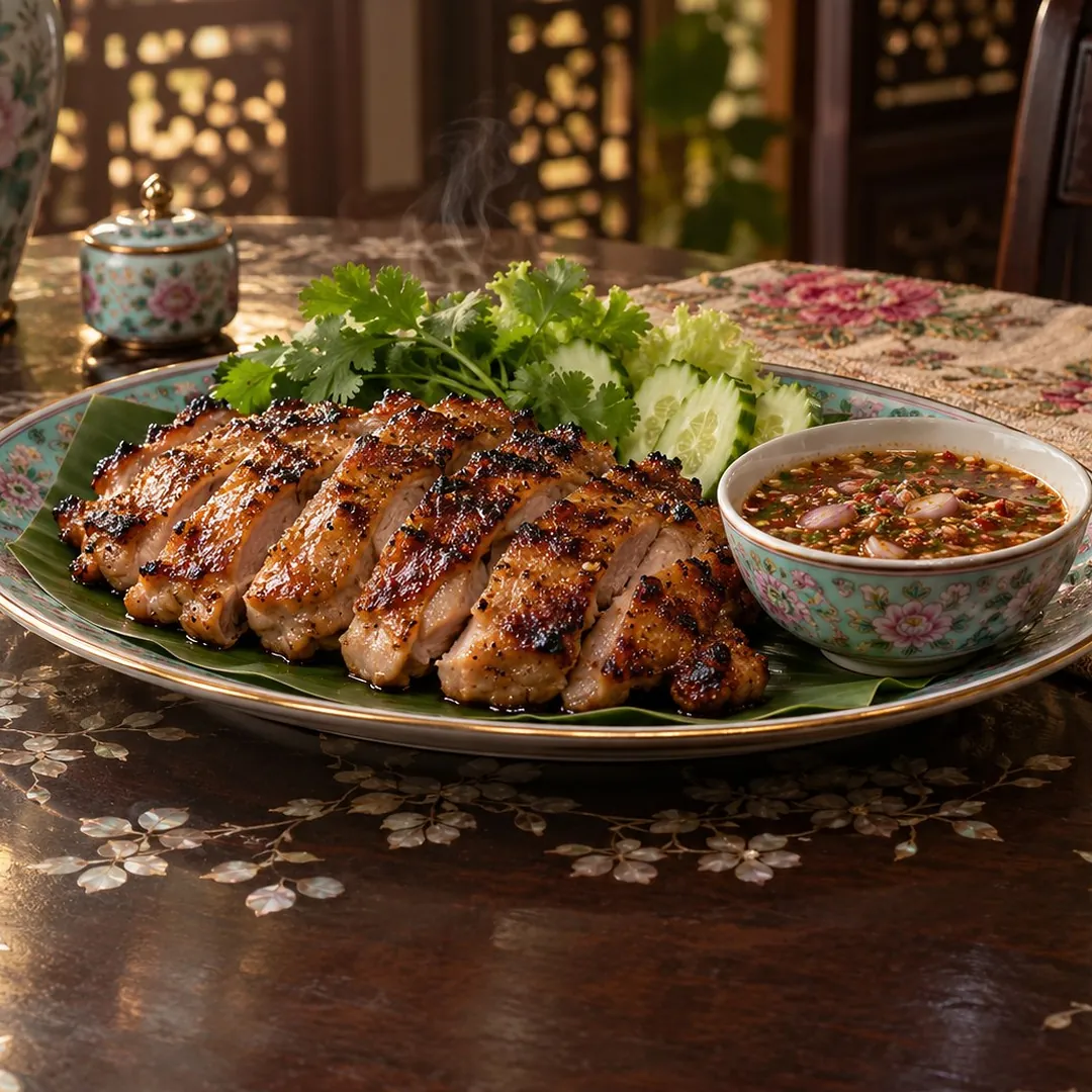 ไก่ย่างน้ำจิ้มแจ่ว อาหารภูเก็ต