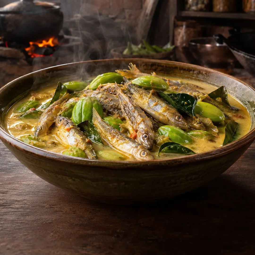 แกงกะทิปลาฉิ้งฉ้างสดสะตอ อาหารภูเก็ต