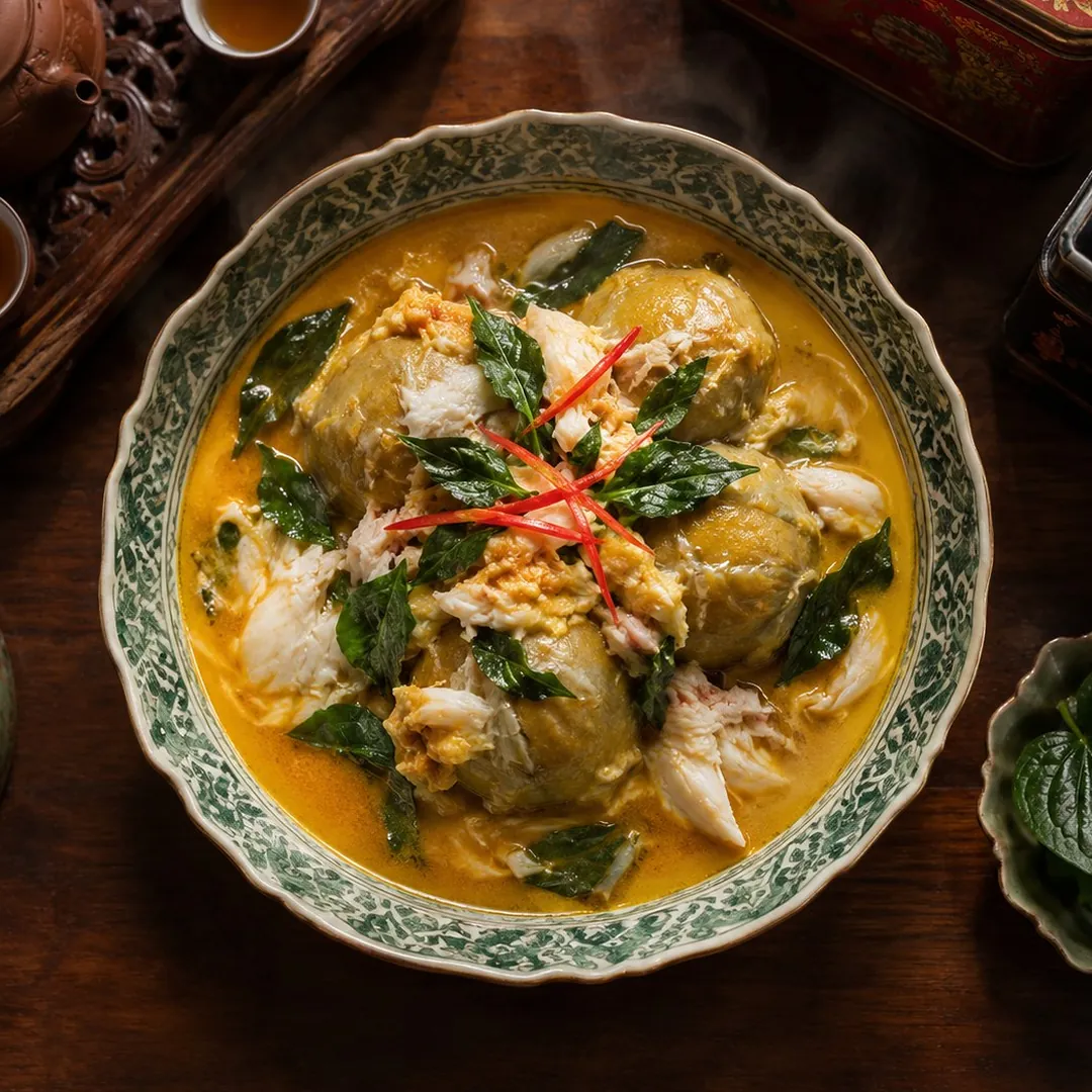ผ่างเปี้ยไข่อบแกงปู อาหารภูเก็ต