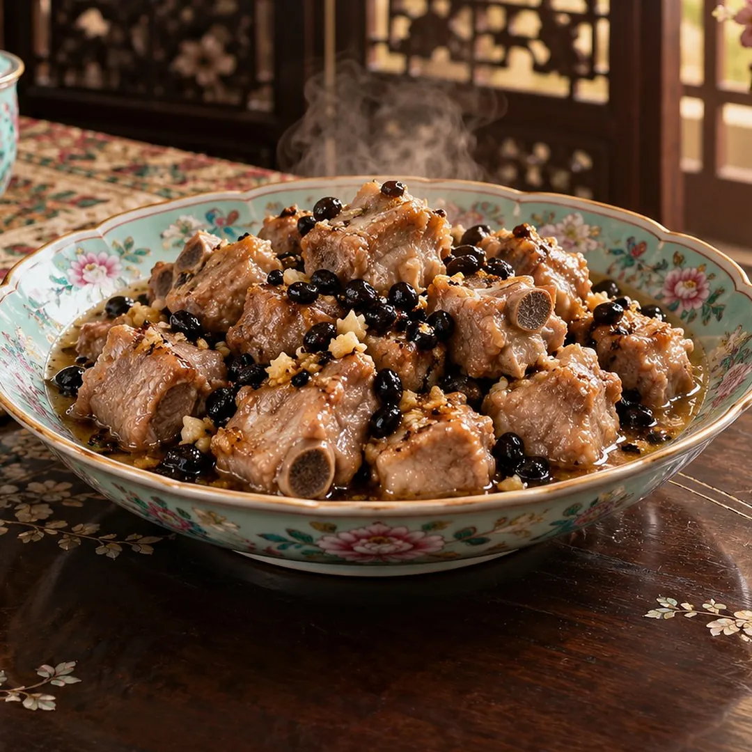ซี่โครงหมูนึ่งเต้าซี่ อาหารภูเก็ต