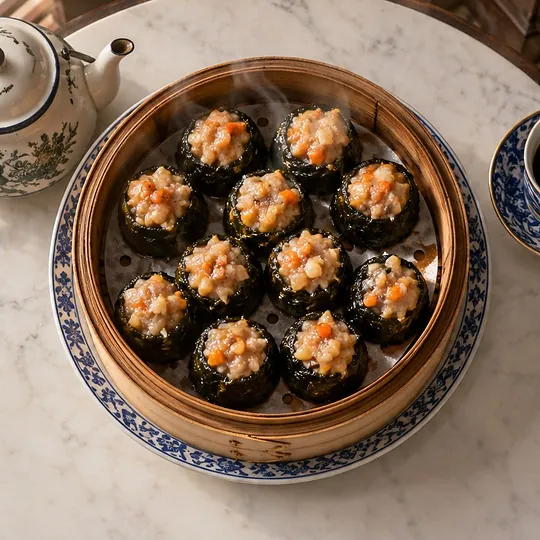 สาหร่ายห่อหมูแบบติ่มซำภูเก็ต