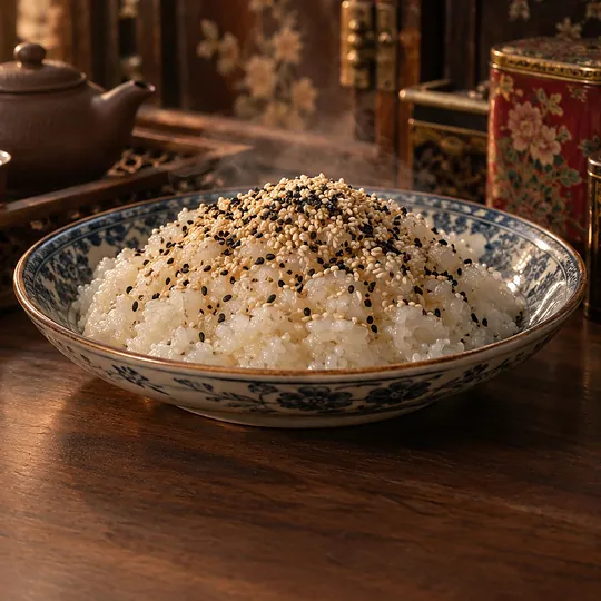 ข้าวเหนียวมูนหน้างาคั่ว
