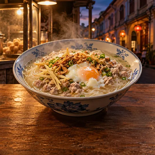 หมี่สั่วไข่ลวกภูเก็ต