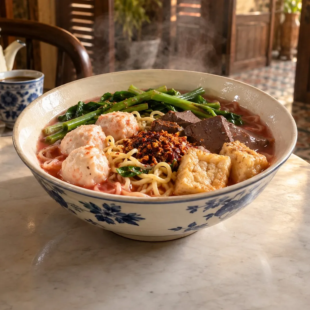 บะหมี่เหลืองเย็นตาโฟภูเก็ต อาหารภูเก็ต