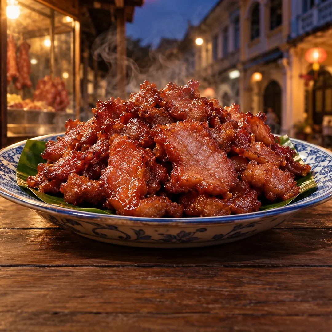 หมูทอดเต้าหู้ยี้แบบบาบ๋าภูเก็ต อาหารภูเก็ต