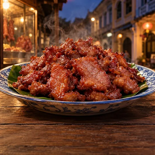 หมูทอดเต้าหู้ยี้แบบบาบ๋าภูเก็ต