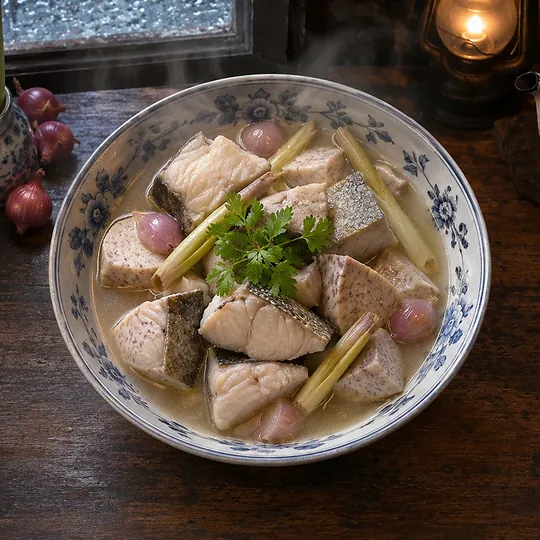 เนื้อปลาต้มเผือก
