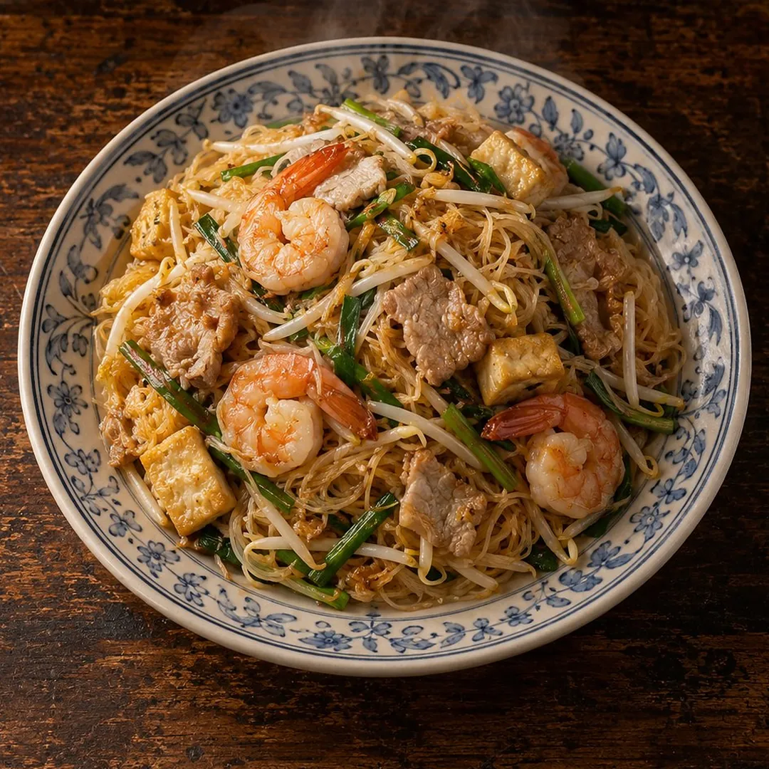 หมี่ไทยสไตล์ภูเก็ตโบราณ อาหารภูเก็ต