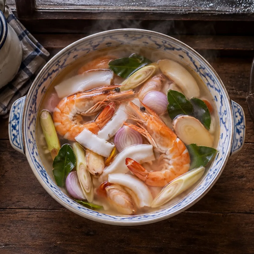 ต้มยำกุ้งน้ำมะพร้าวอ่อน อาหารภูเก็ต