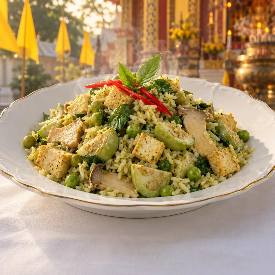 ข้าวผัดเขียวหวานเจภูเก็ต อาหารภูเก็ต