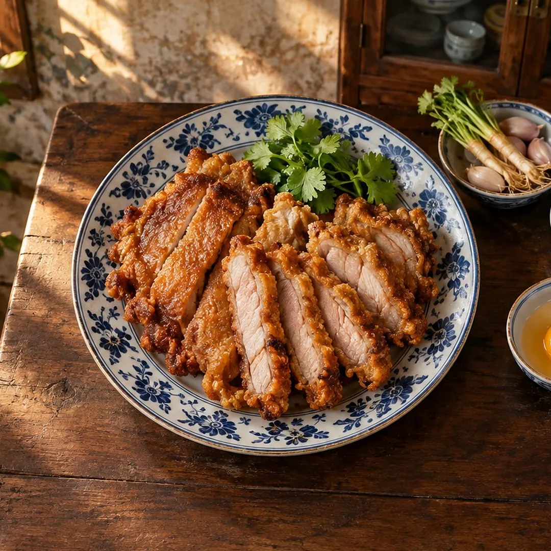 บะอ๋วน หมูทอดไหหลำบางเหนียว อาหารภูเก็ต