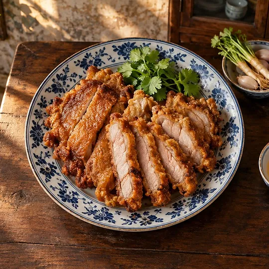 บะอ๋วน หมูทอดไหหลำบางเหนียว