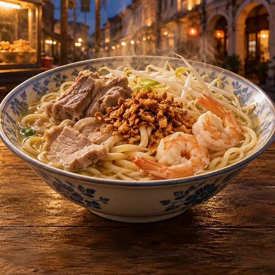 หมี่กระเทียมน้ำแบบภูเก็ต
