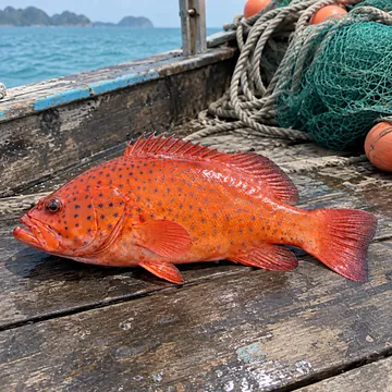 ปลาเก๋าพริกแดง ทั้งตัว