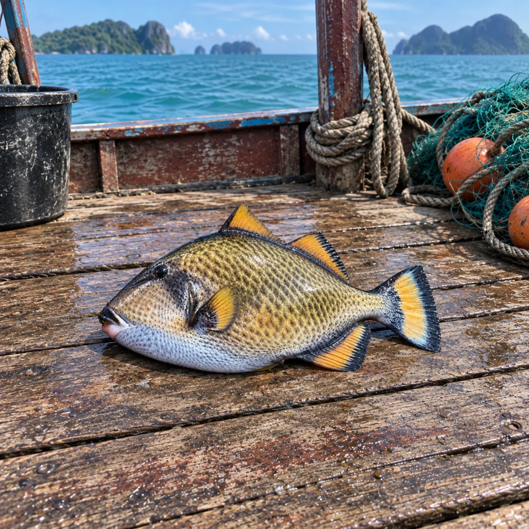 ปลาวัวไททัน ทั้งตัว อาหารทะเลสด